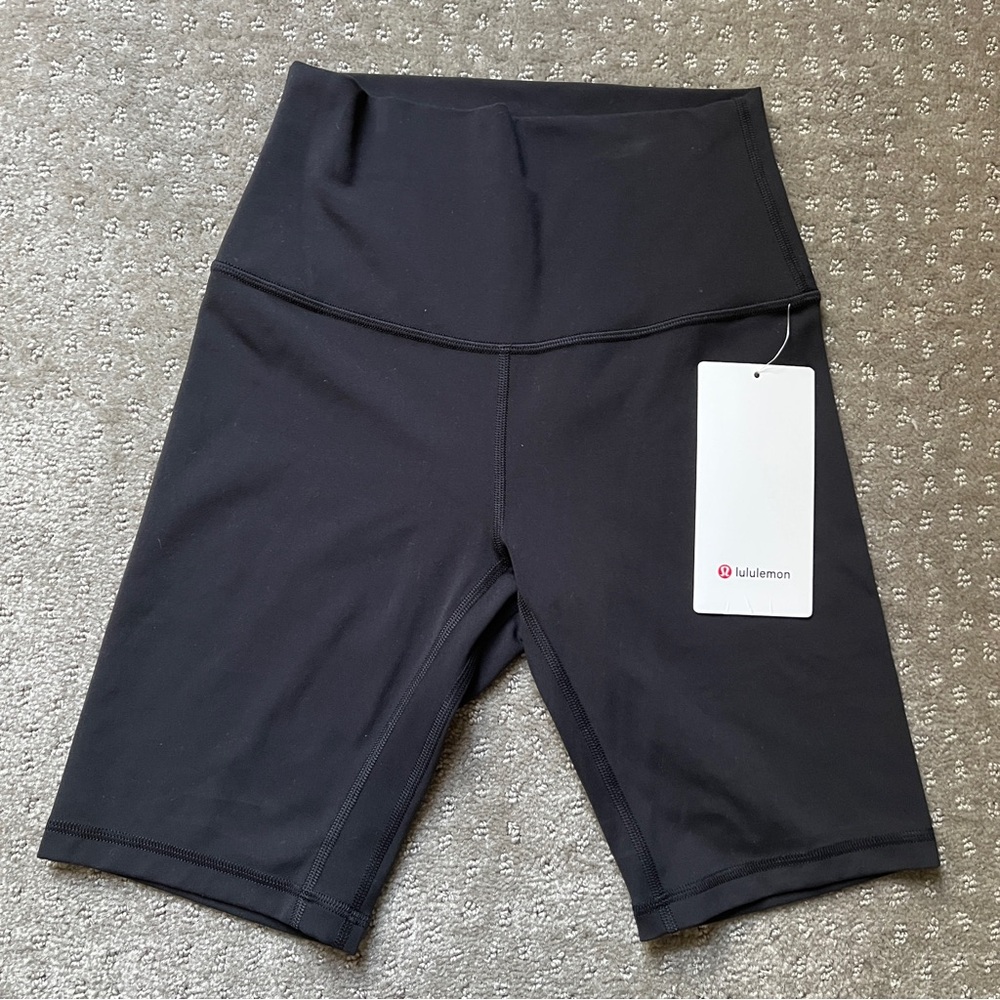 Lululemon Black Align High Rise Legging Bike Shorts 8” Brand New NWT 4